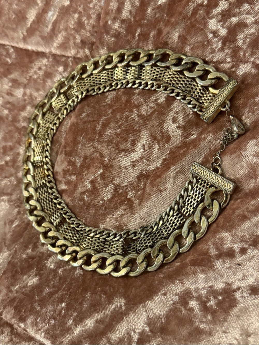 Gold-Tone Multi-Chain Women’s Choker Necklace - Layered Statement Piece